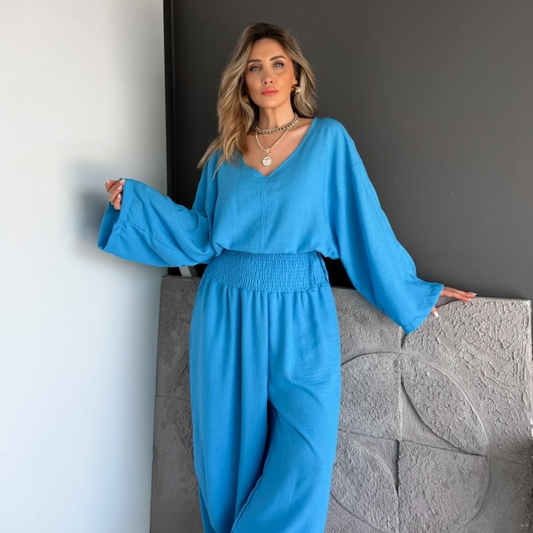 طقم صيفي نسائي من الكريب